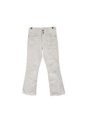 FRAME Size 28 Le Crop Mini Boot White High Rise Cropped Flare Jeans Summer